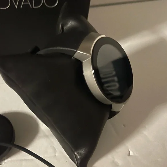 Movado 3660016 Black and Silver Watch with Charger smartwatch